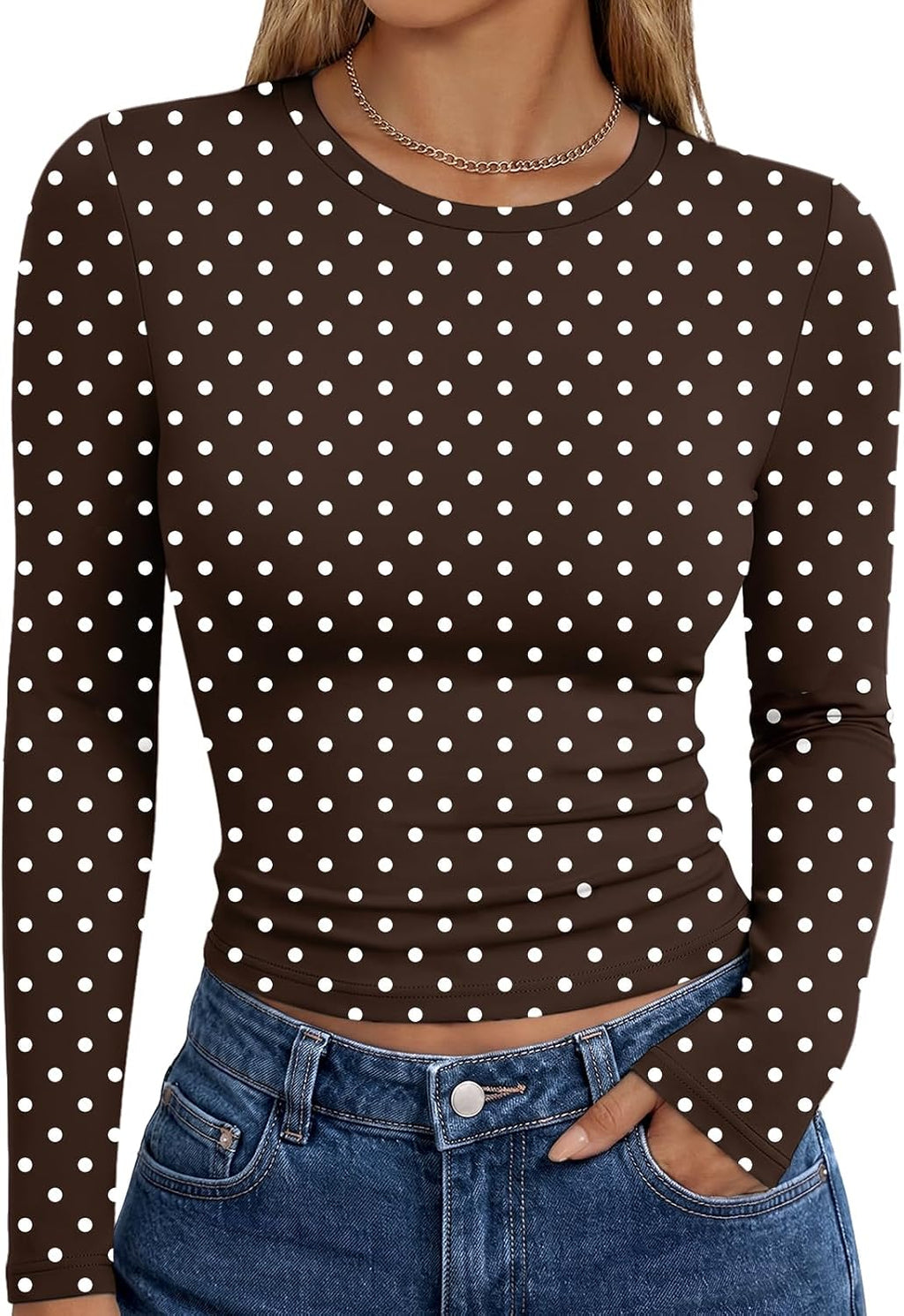 Trendy Queen Womens Long Sleeve T Shirts Fall Fashion Basic Y2K Tops 2026